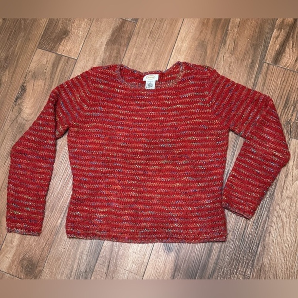 Talbots Sweater Red Multi-Colored Sweater